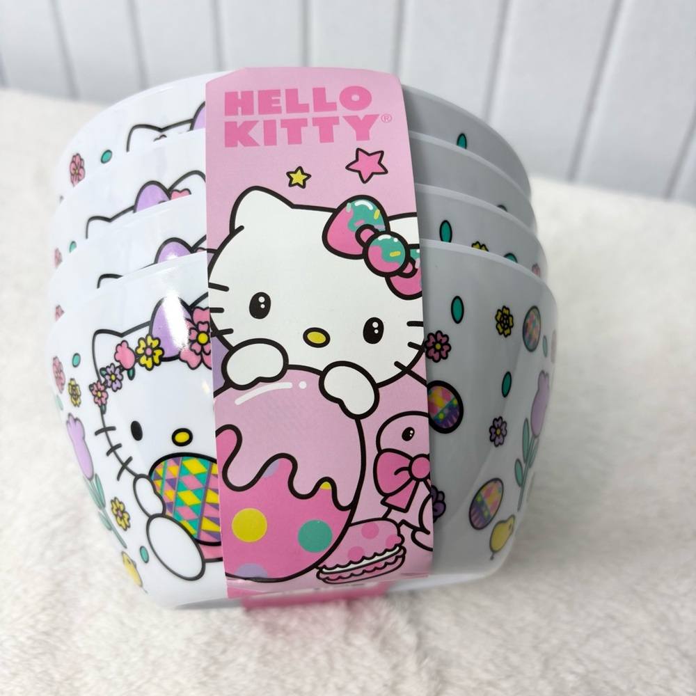 Hello Kitty Pink and White Easter‎ Bowls Set of 4